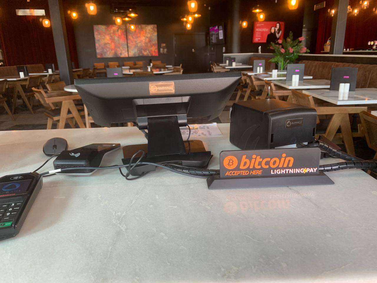 Bitcoin point of sale at Chouchou, Wellington